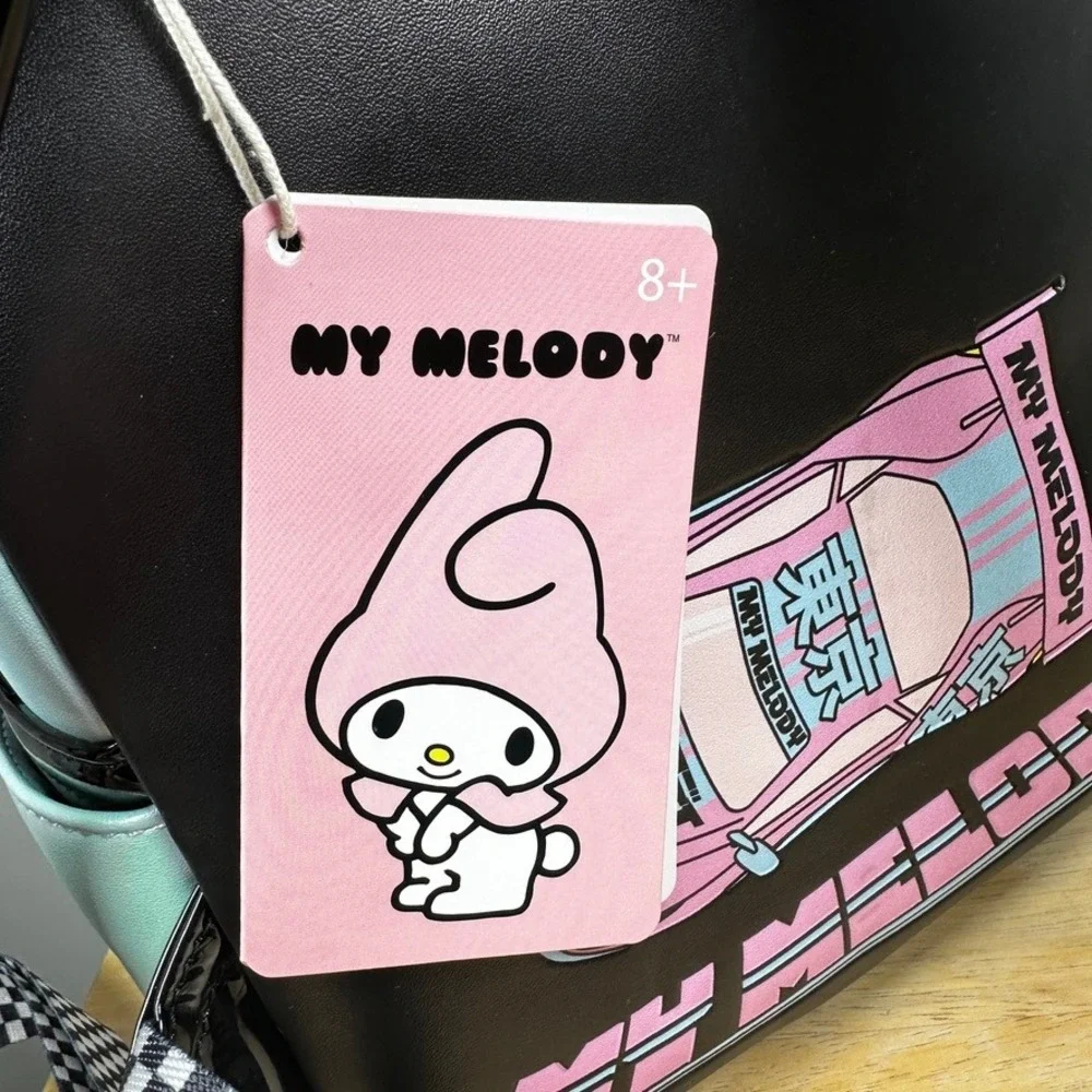 Loungefly Sanrio My Melody Tokyo Speed Mini Backpack‎ Iridescent Blue Race Car